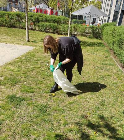 Jasmin Klein bei Frankfurt Cleanup April 2021