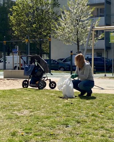 Sara Steinhardt bei Frankfurt Cleanup April 2021